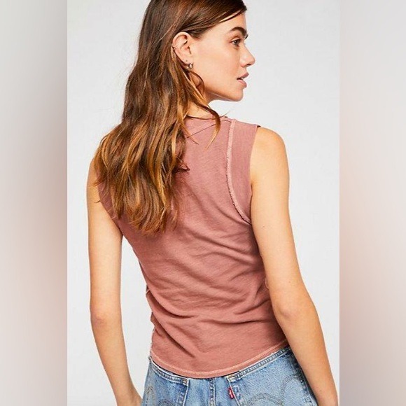 Free People | We The Free | Go To Tank Top in Dusty Pink Size Small - Picture 2 of 6